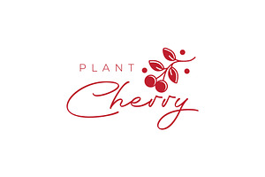 cherry fruit plant feminine logo, a Branding & Logo Template by devastd