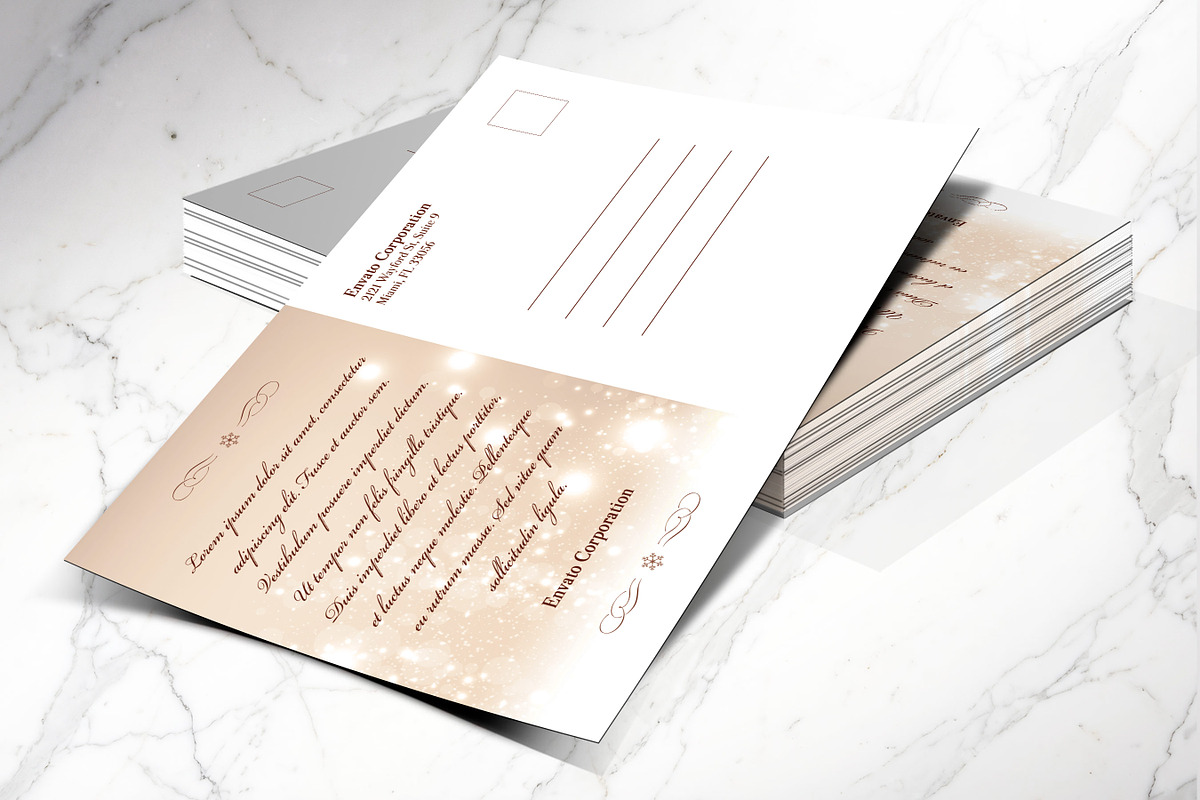 Merry Christmas Postcard Photoshop, a Flyer Template by Godserv Designs (Photo 4 of 12)