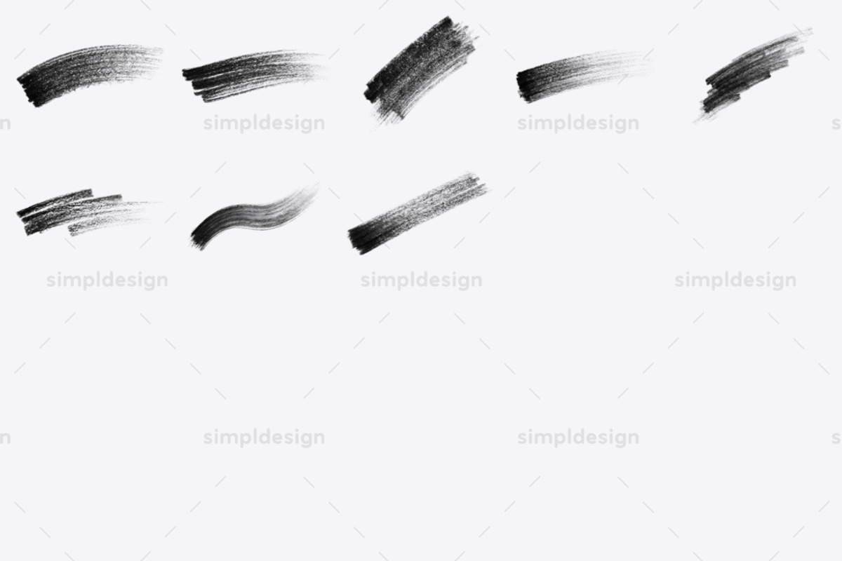 28 Charcoal Photoshop Brushes, a Brush Add-On by SimplDesign (Photo 3 of 3)