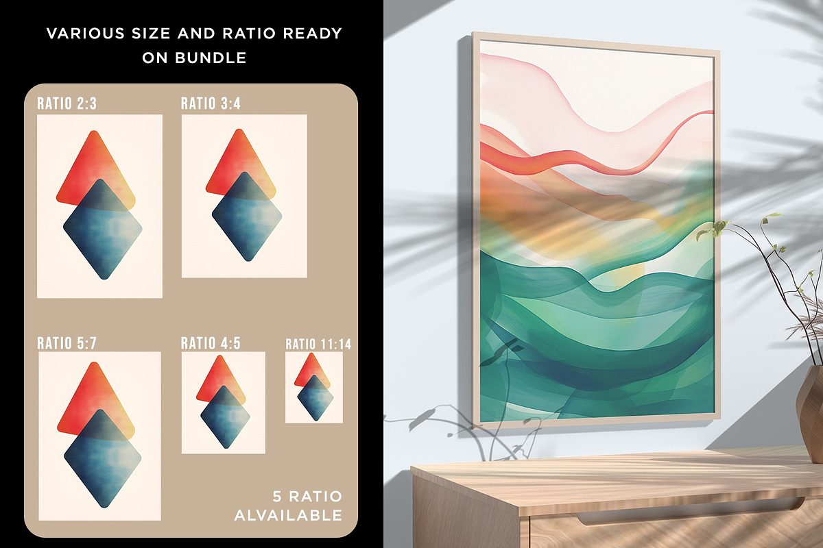 Modern Watercolor Expression Print, a Background Graphic by Vibrand Studio (Photo 3 of 11)