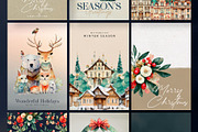15 Christmas Greeting Card Templates, a Card Template by Graphicdome (Thumbnail 6 of 6)