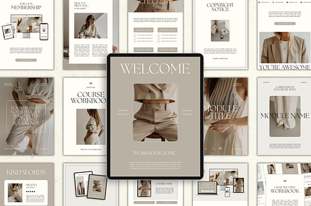 Canva Workbook Template for Coaches, a Magazine Template by Branding Babe Co.