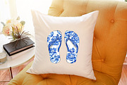 Blue Chinoiserie Summer Clipart PNG, an Illustration by Sublimation Artist (Thumbnail 6 of 6)