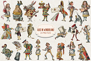 Vintage Alice in Wonderland Clip Art, a Person Illustration by Patterns for Dessert (Thumbnail 1 of 6)