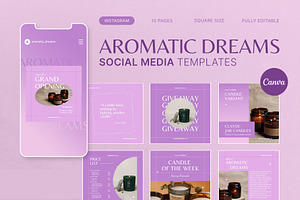 Aromatic Candles Canva Template