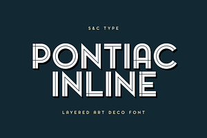 Pontiac Inline Font Collection