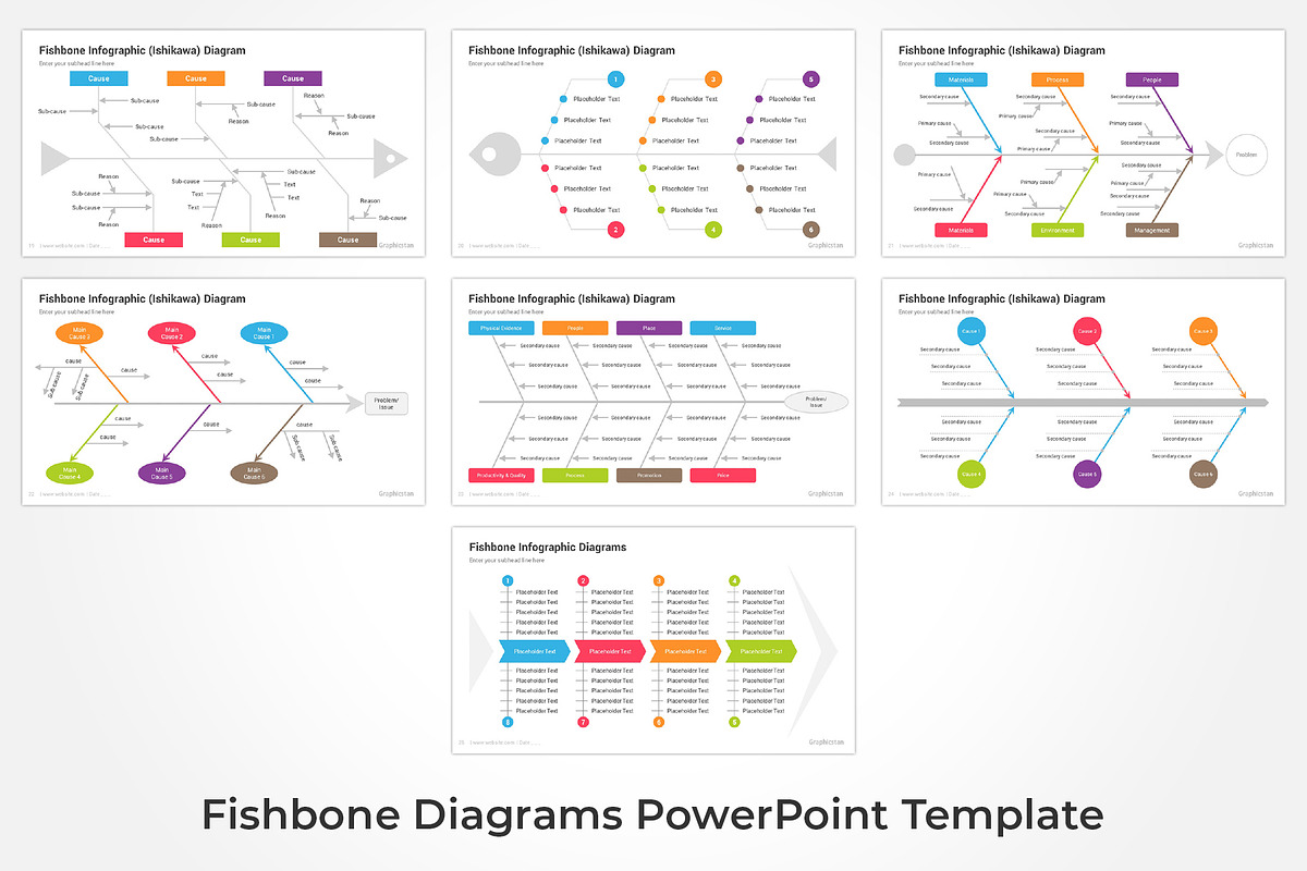 Fishbone diagram PowerPoint template, a Presentation Template by GraphicStan (Photo 5 of 5)