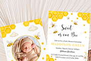 Bee Baby Shower Invitation Bundle, a Card Template by Shinehoon (Thumbnail 2 of 8)