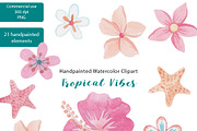 Tropical Watercolor Vibes, an Illustration by LittleAcornGraphics (Thumbnail 3 of 6)