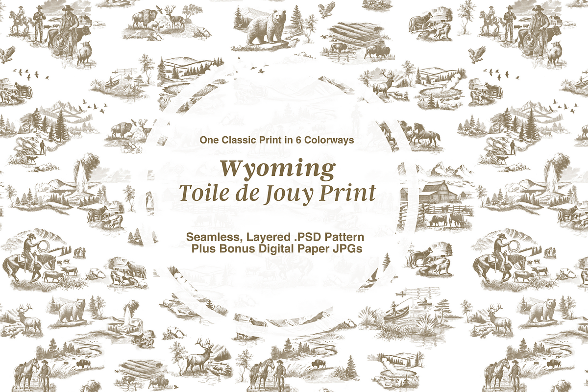Wyoming Seamless Pattern Set, a Pattern Graphic by Hughes Studio (Photo 1 of 7)