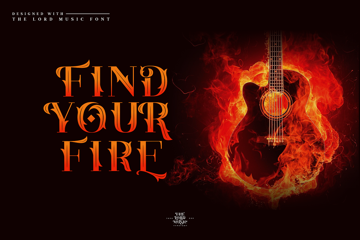 The Lord Music-Decorative font, a Serif Font by Java pep (Photo 7 of 13)