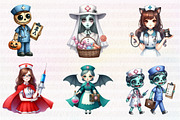 Halloween Nurse PNG Sublimation Clip, an Illustration by CreationArt (Thumbnail 5 of 5)