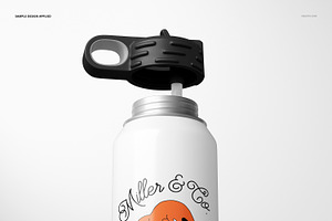 F. Color 30 Oz. Water Bottle Mockup