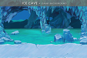 Ice Cave - Game Background, a Background Graphic by LudicArts (Thumbnail 1 of 3)