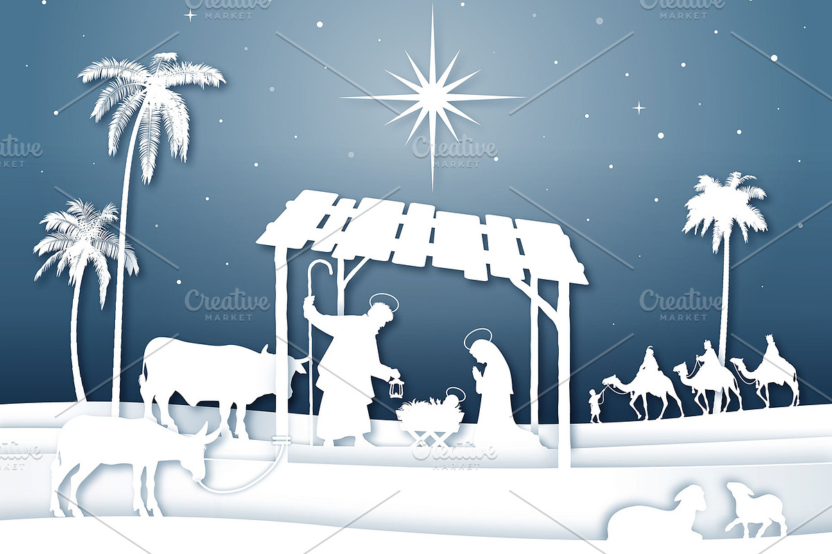 Christmas Nativity Illustrations, an Animal Illustration by Pingebat (Photo 7 of 10)
