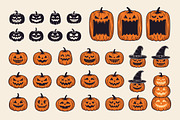 Halloween Pumpkins clipart, an Object Graphic by DenysHolovatiuk (Thumbnail 2 of 8)