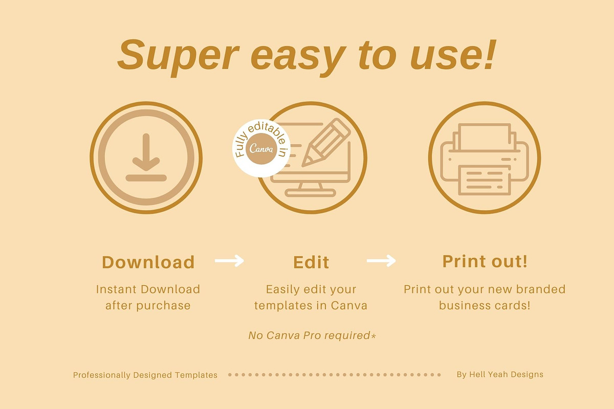 Beauty Business Cards Templates, a Business Card Template by Hell Yeah Designs (Photo 2 of 6)