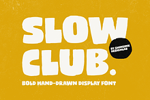 Slow Club - Hand-Drawn Display Font