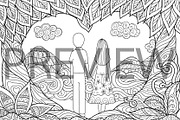 35 Valentine's coloring, an Animal Illustration by Somjai King (Thumbnail 7 of 36)