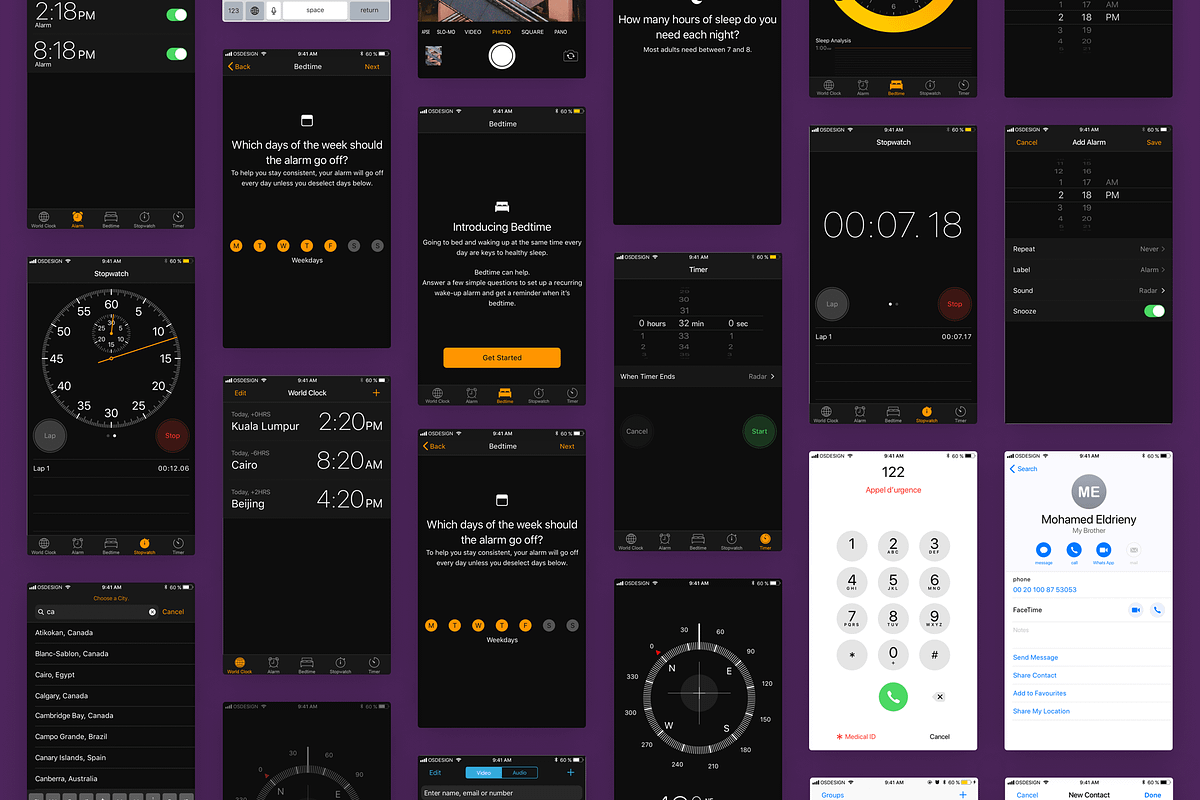 iOS11 GUI KIT Illustrator Sketch XD, an UI Kit Template by Ui Markets (Photo 12 of 21)