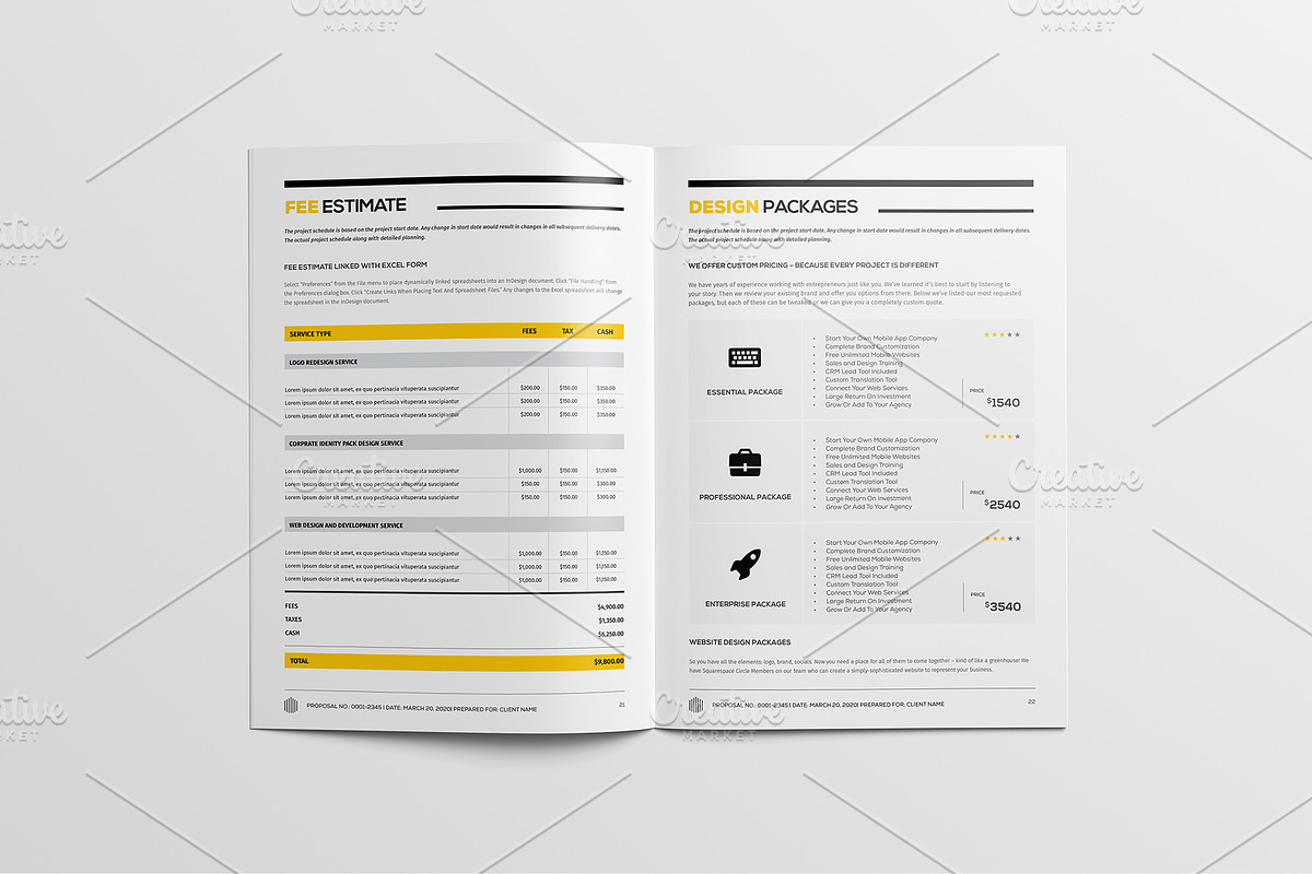 Full Proposal Package Template, a Stationery Template by Mastergfx (Photo 19 of 32)