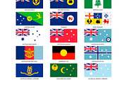 Australian flags set vector, an Education Illustration by frizio (Thumbnail 4 of 4)