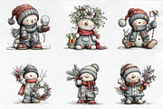 Cute Snowman, a Seasonal Illustration by CreationArt (Thumbnail 9 of 9)