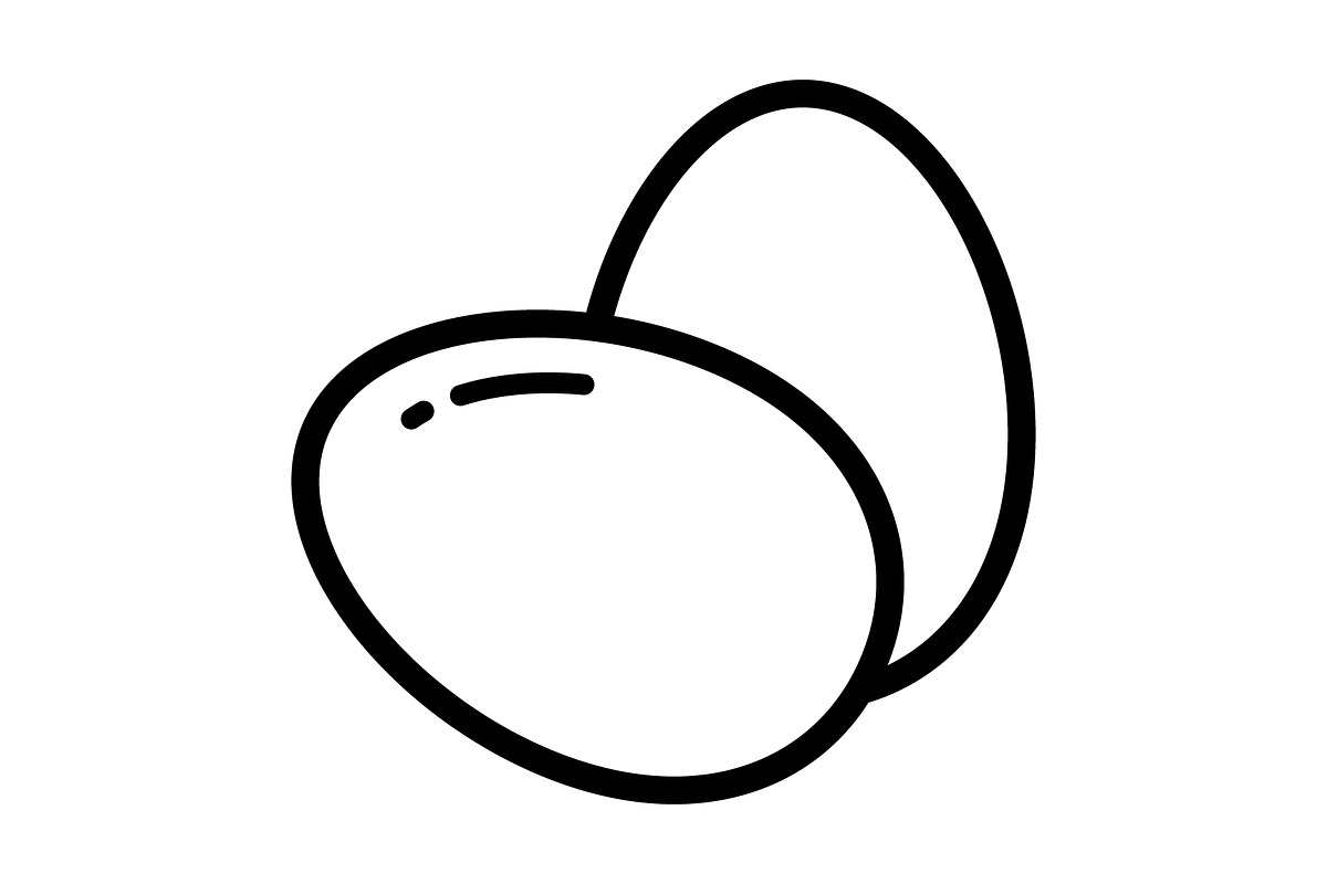 Egg icon, an Outline Icon by Sumberpangan (Photo 3 of 5)