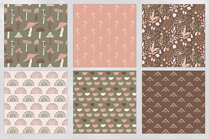 Blush Garden Seamless Pattern Set