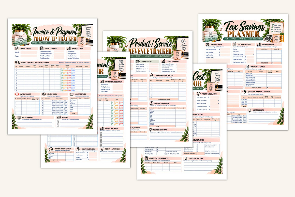 Side Hustle Budget Planner, a Stationery Template by Designmela01 (Photo 3 of 5)