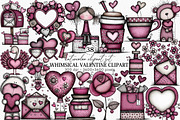 Whimsical Valentine Clipart Bundle, an Illustration by Canvas Craft (Thumbnail 1 of 6)