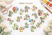 Patriotic Dino Sublimation, an Illustration by Artnoy (Thumbnail 6 of 8)
