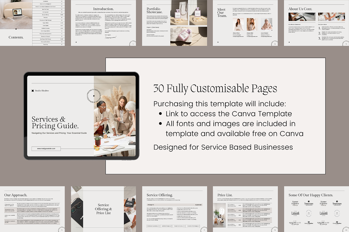 Aesthetic Services and Pricing Guide, a Marketing Template by Rise and Roar Design (Photo 2 of 6)