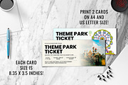 Theme Park Trip Ticket Template, a Card Template by Snapybiz (Thumbnail 7 of 10)