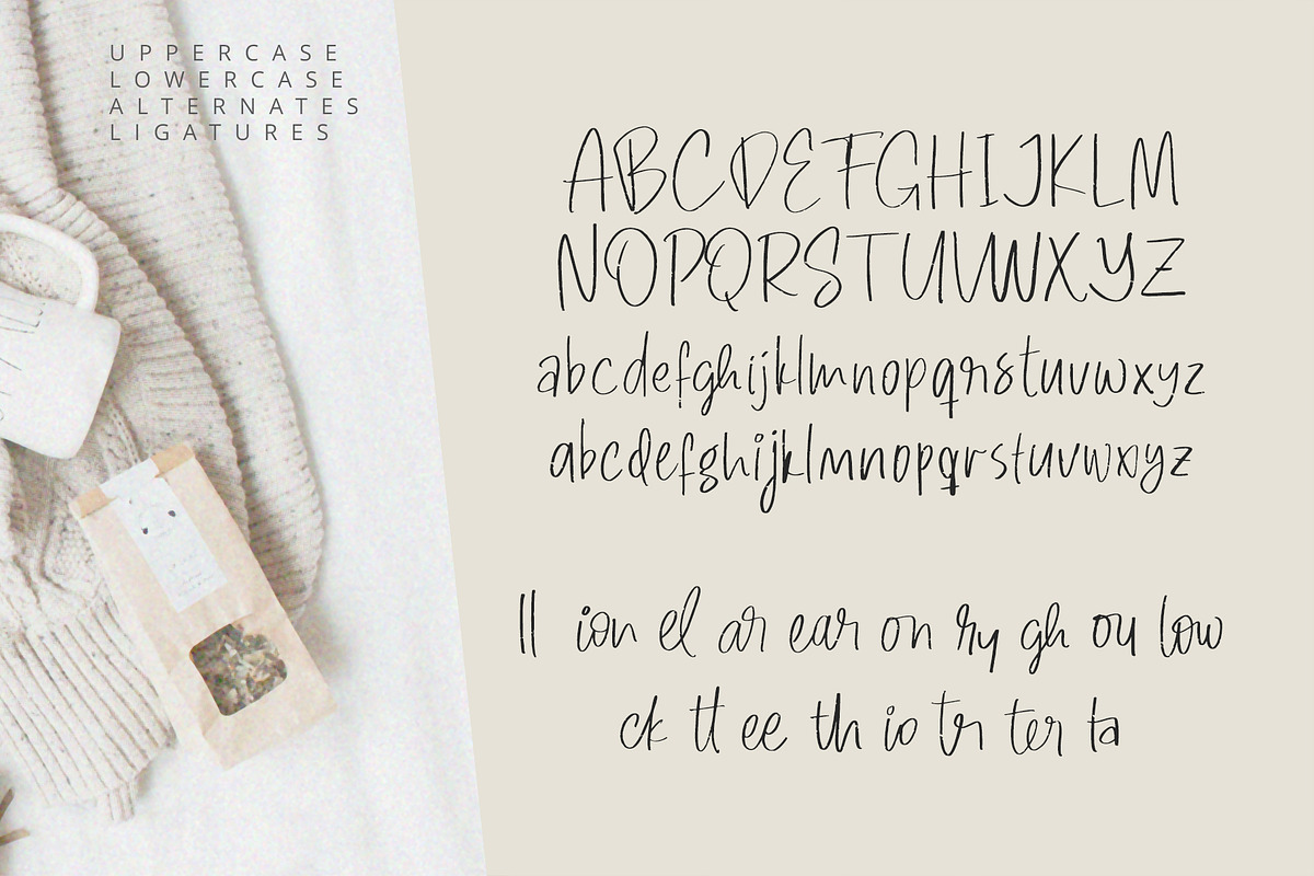 Prettyloura Handwritten Font, a Font by Jaruka (Photo 4 of 6)