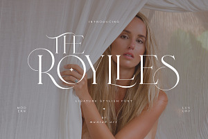 Roylles | Ligature Stylish, a Serif Font by Muntab_Art