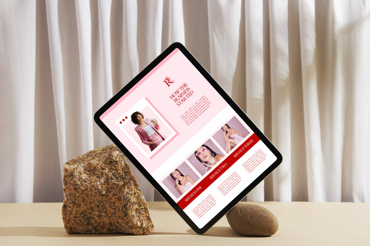 Pink Canva Website Template, a Landing Page Template by Anna Design Studio (Photo 4 of 8)