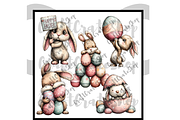 Whimsical Bunny Easter Clipart, an Illustration by CraftCrateShop (Thumbnail 7 of 8)