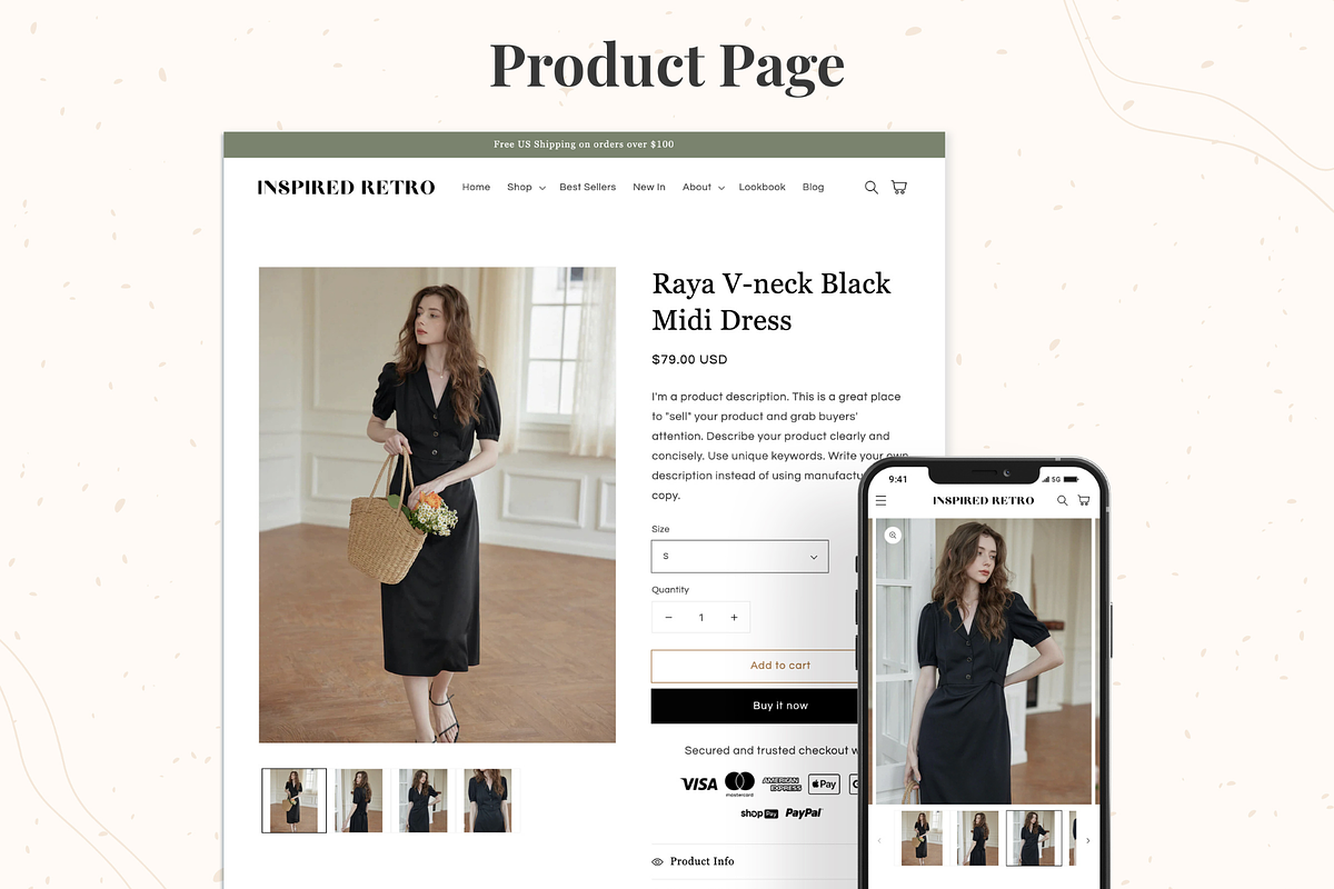Retro - Boutique Shopify Theme, a Templates & Theme by InspiredTheme (Photo 2 of 8)