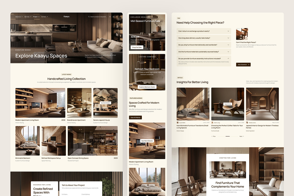 Kaayu - Furniture Website UI Figma, an UI Kit Template by peterdraw (Photo 4 of 7)