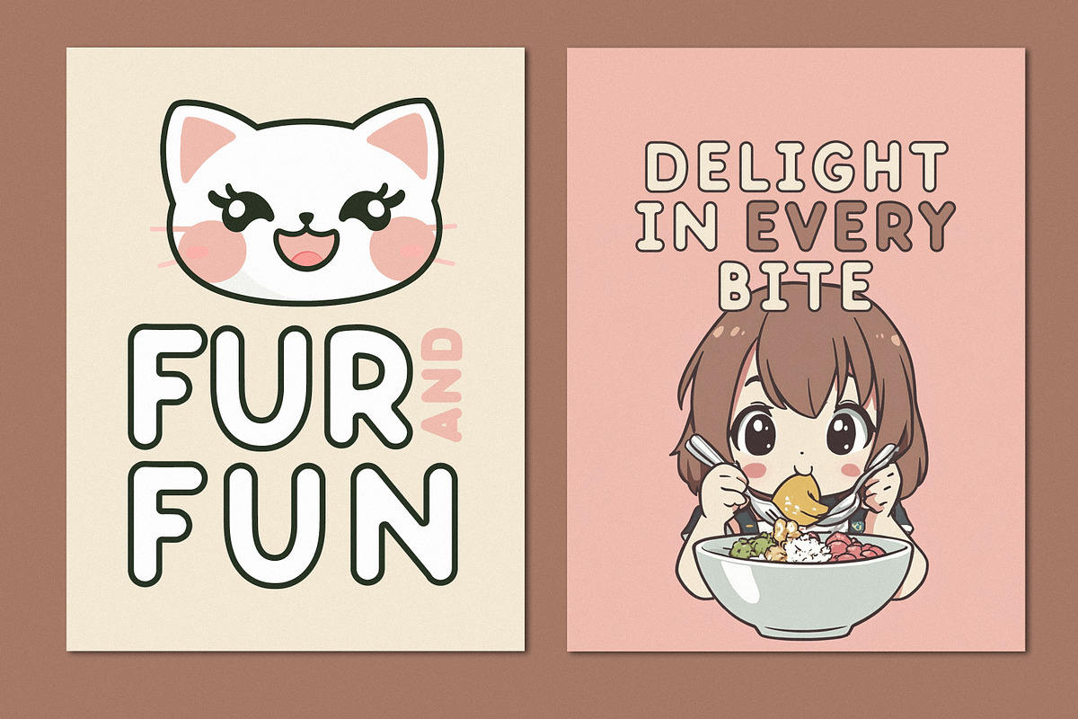 Choco Mochi | Cute Playful font, a Handwritten Font by AnMark (Photo 2 of 9)
