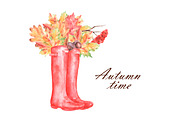Autumn time watercolor set., a Seasonal Illustration by SabinaWatercolorArt (Thumbnail 16 of 16)