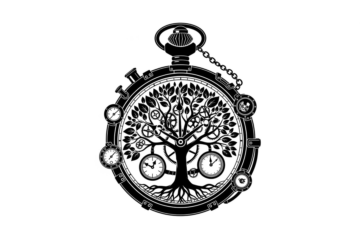 Steampunk Tree of Life Symbol Bundle, an Illustration by yasushie (Photo 15 of 31)
