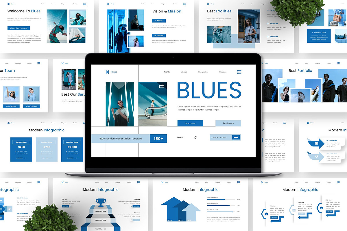 Blues - Blue Fashion Keynote preview 5