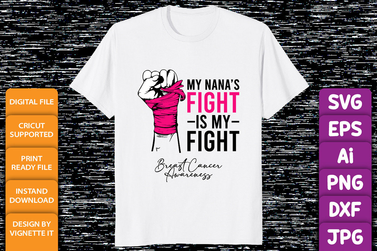 Breast Cancer Awareness Warrior SVG, a Healthcare Illustration by Vignette.IT (Photo 3 of 3)
