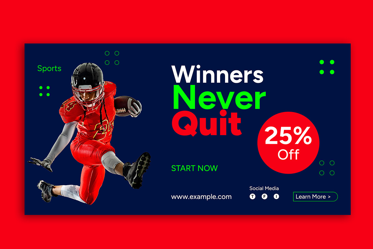 Sports Web Banner Set Layout, an UI Kit Template by CreativeShaper (Photo 2 of 4)