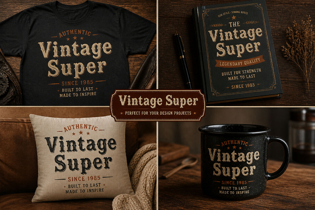 Vintage Super, a Serif Font by Wow Magic (Photo 4 of 4)
