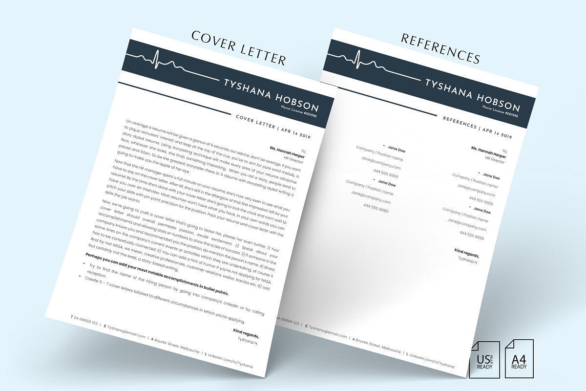 Modern Nurse Resume Template Word, a Resume Template by Career Canvas (Photo 4 of 11)