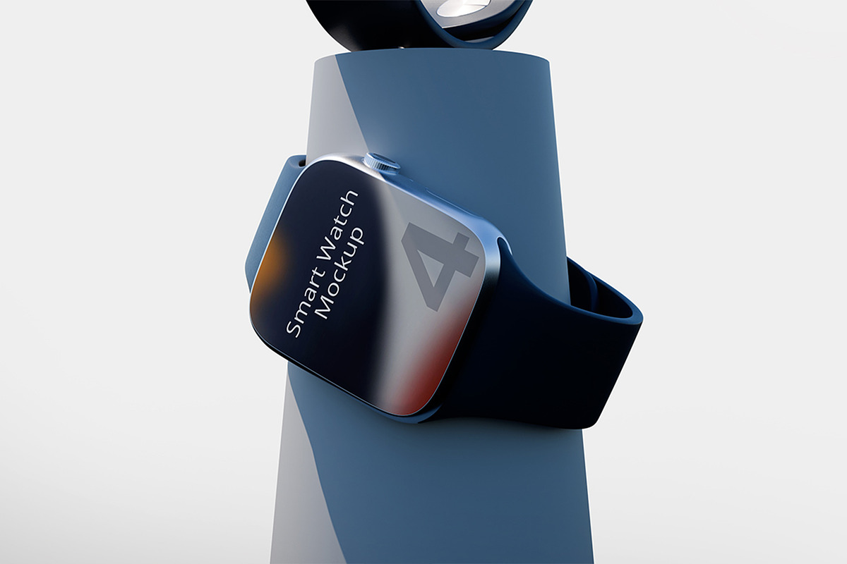 Smart Watch Mockup, a Wearable Device Mockup by Mockupnine (Photo 4 of 5)