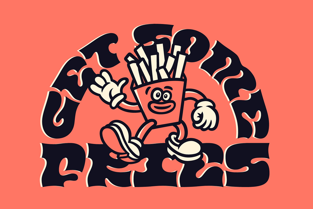 Lazy Dude - font and illustrations, a Slab Serif Font by Gleb Guralnyk (Photo 4 of 6)